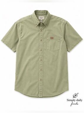 Carhartt Men's Button-Down Shirt in Sage Green